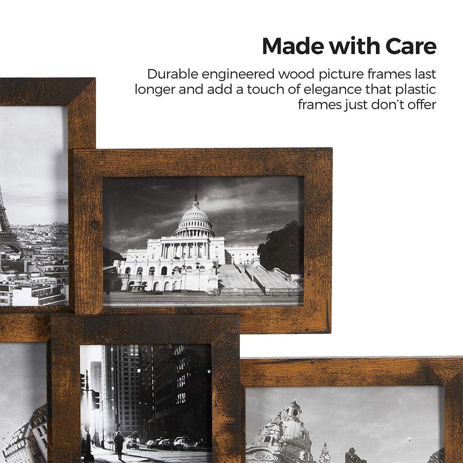 Rustic Brown Collage Picture Frames for 12 Photos FredCo