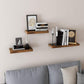 Rustic Brown Floating Shelves FredCo