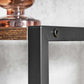 Rustic Brown Free-Standing Bookcase with Metal Frame FredCo