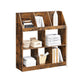 Rustic Brown Free Standing Wooden Bookcase Organizer FredCo