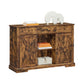 Rustic Brown Freestanding Storage Cupboard with Drawers FredCo
