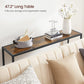 Rustic Brown Long Sofa Table with Shelf FredCo