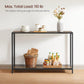 Rustic Brown Long Sofa Table with Shelf FredCo