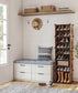 Rustic Brown Plasitc Cube Storage for Shoes FredCo