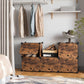 Rustic Brown Plastic Storage Organizer Unit with Doors FredCo