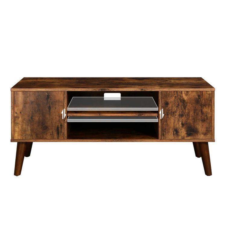 Rustic Brown Retro TV Stand FredCo