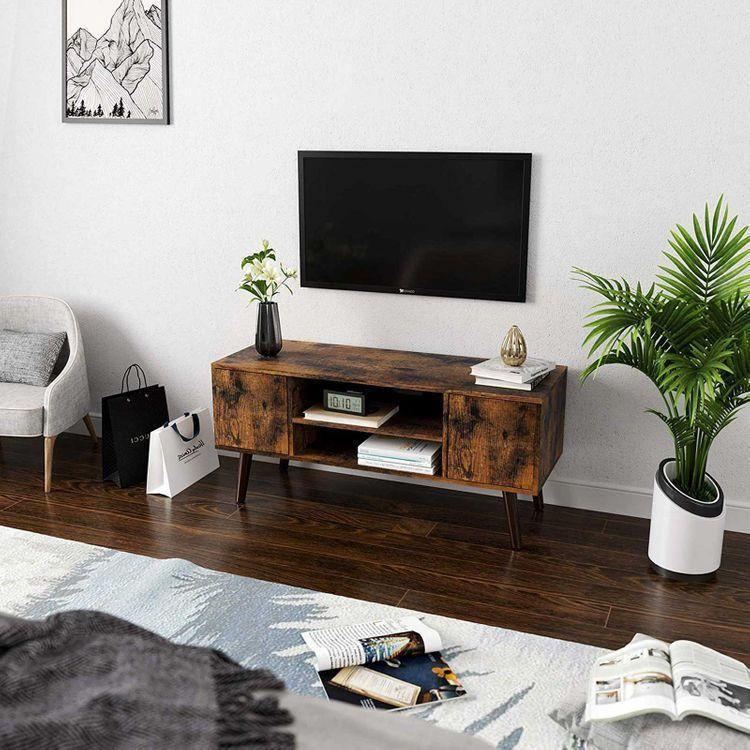Rustic Brown Retro TV Stand FredCo