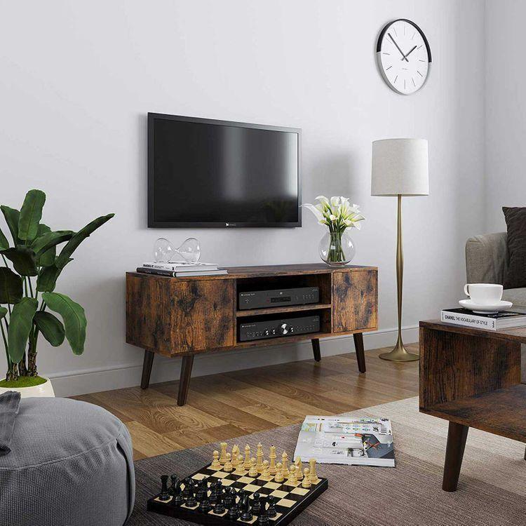 Rustic Brown Retro TV Stand FredCo