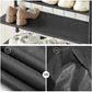 Rustic Brown Shoe Storage Rack with Fabric Shelves FredCo