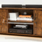 Rustic Brown TV Console with Adjustable Shelf FredCo