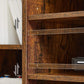 Rustic Brown TV Table Unit with Adjustable Shelves FredCo