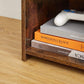 Rustic Brown TV Table Unit with Adjustable Shelves FredCo