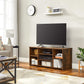 Rustic Brown TV Table Unit with Adjustable Shelves FredCo
