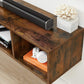 Rustic Brown Wall-Mounted Floating TV Console FredCo