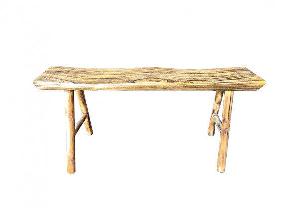Rustic Distressed Wooden Bench PC104 39" FredCo