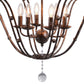 Rustic Metal Chandelier ZD6451-6OBS FredCo