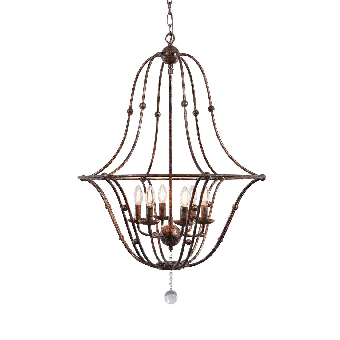 Rustic Metal Chandelier ZD6451-6OBS FredCo