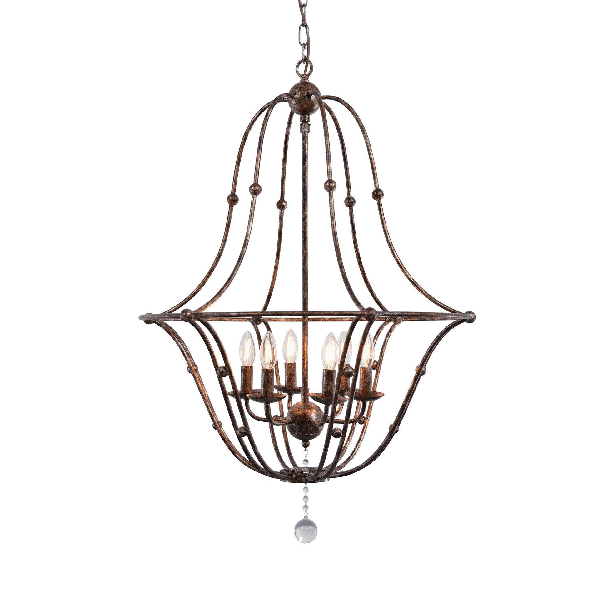 Rustic Metal Chandelier ZD6451-6OBS FredCo