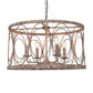 Rustic Metal Drum Chandelier ZD6476-4RAR FredCo