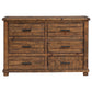 Rustic Reclaimed Solid Wood Framhouse 6 Drawers Wider Dresser WF197199AAD FredCo