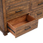 Rustic Reclaimed Solid Wood Framhouse 6 Drawers Wider Dresser WF197199AAD FredCo