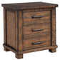 Rustic Three Drawer Reclaimed Solid Wood Framhouse Nightstand WF197196AAD FredCo