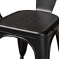 Ryland Modern Industrial Black Finished Metal 4-Piece Dining Chair Set FredCo