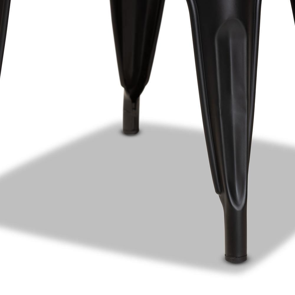 Ryland Modern Industrial Black Finished Metal 4-Piece Dining Chair Set FredCo