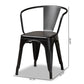 Ryland Modern Industrial Black Finished Metal 4-Piece Dining Chair Set FredCo