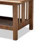 Rylie Traditional Transitional Mission Style Walnut Brown Finished Rectangular Wood Coffee Table FredCo