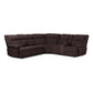 Sabella Modern and Contemporary Chocolate Brown Fabric Upholstered 7-Piece Reclining Sectional Sofa FredCo