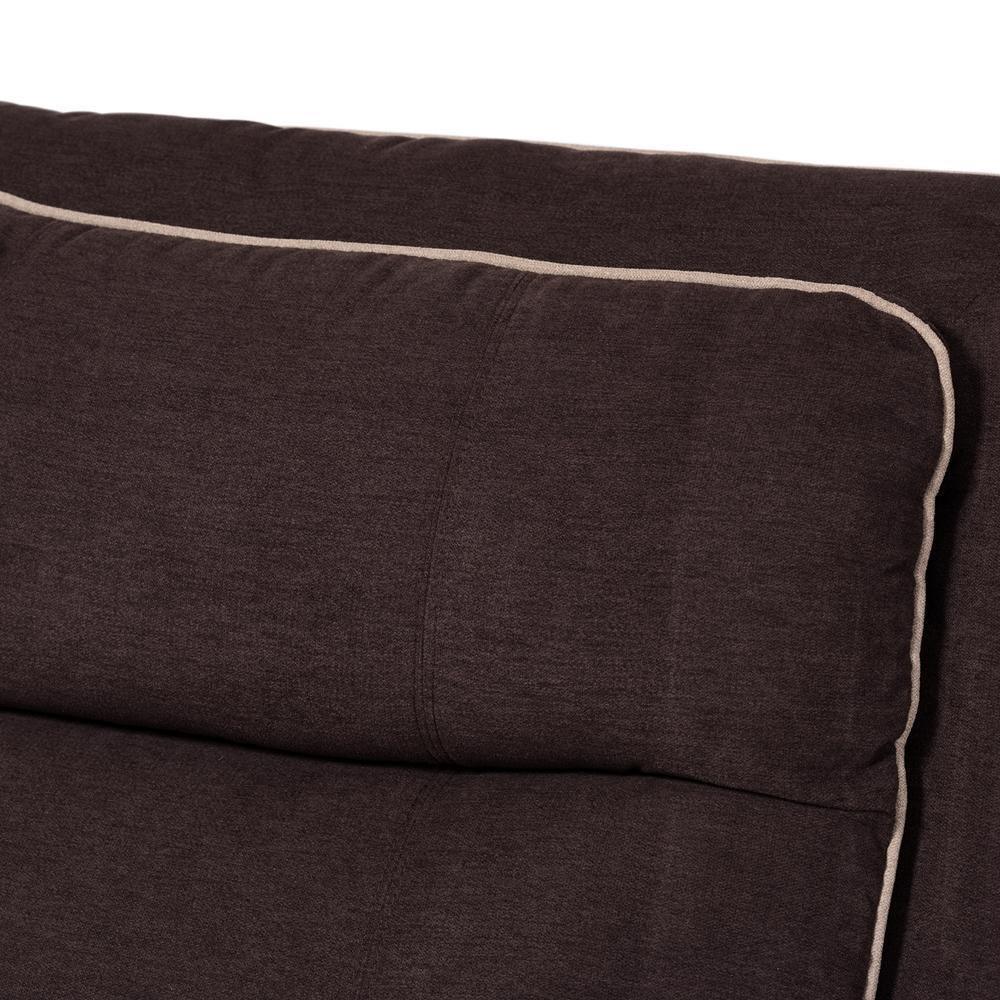 Sabella Modern and Contemporary Chocolate Brown Fabric Upholstered 7-Piece Reclining Sectional Sofa FredCo