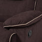 Sabella Modern and Contemporary Chocolate Brown Fabric Upholstered 7-Piece Reclining Sectional Sofa FredCo