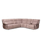 Sabella Modern and Contemporary Light Brown Fabric 7-Piece Reclining Sectional FredCo