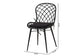Sabelle Modern Bohemian Black Finished Rattan and Metal Dining Chair FredCo