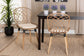 Sabelle Modern Bohemian Natural Brown Finished Teak Wood and Greywashed Rattan Dining Chair FredCo
