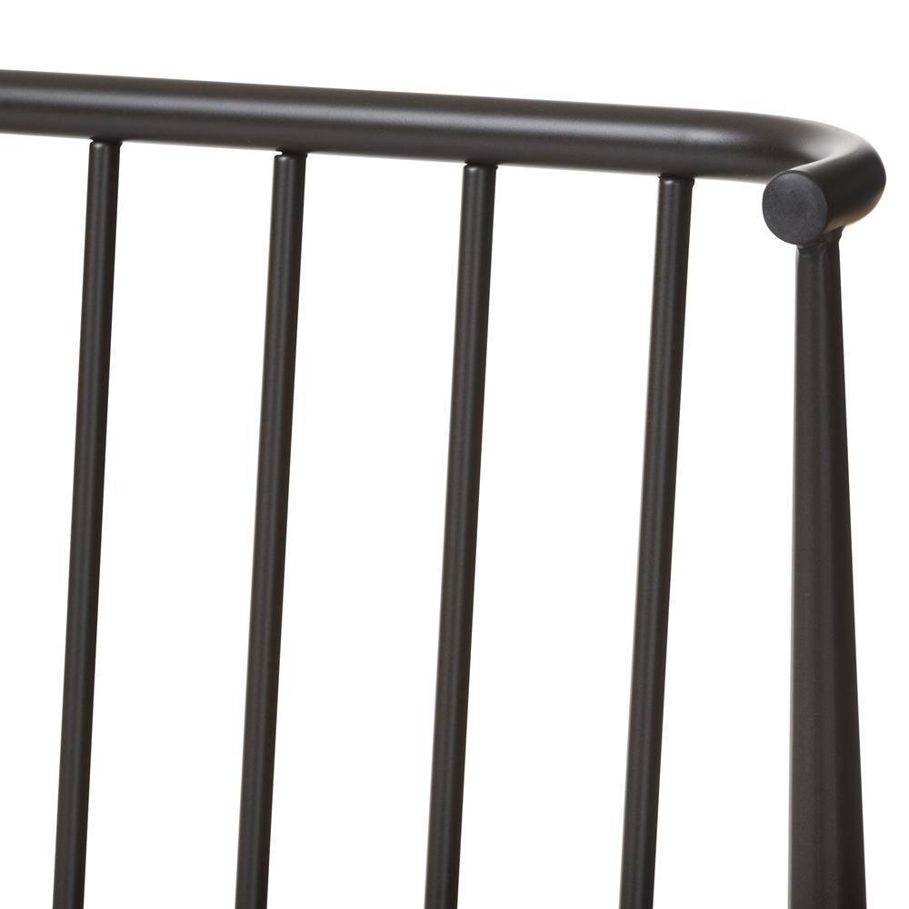 Sabine Modern and Contemporary Antique Bronze Metal Queen Size Platform Bed FredCo