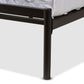 Sabine Modern and Contemporary Antique Bronze Metal Queen Size Platform Bed FredCo
