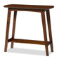Sacramento Mid-century Modern Scandinavian Style Dark Walnut Console Table FredCo