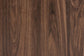 Sadia Modern Walnut Brown Finished Wood and Black Metal 1-Drawer End Table FredCo