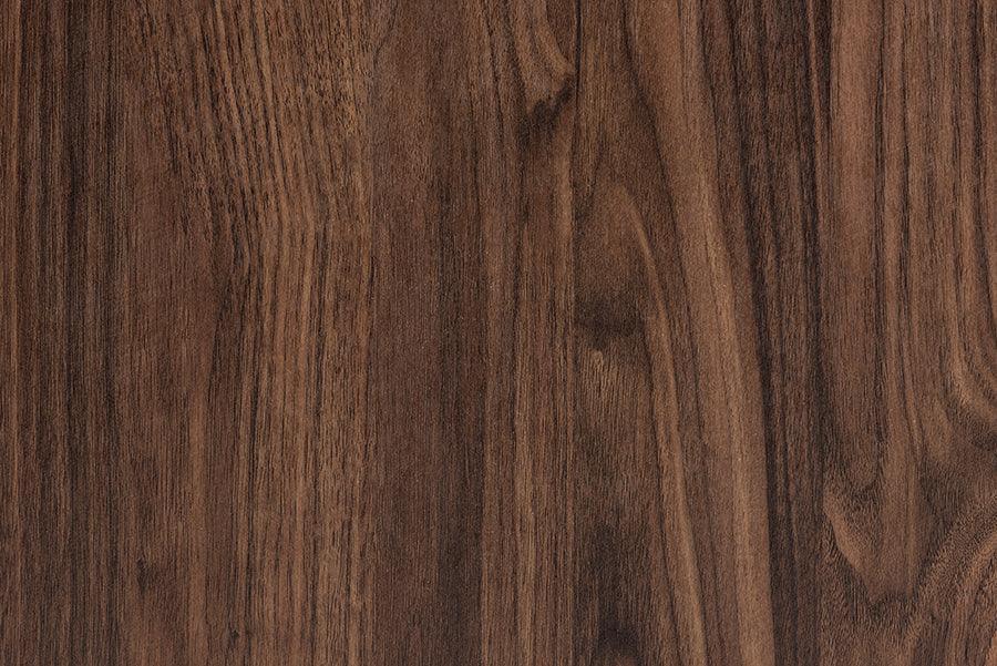 Sadia Modern Walnut Brown Finished Wood Storage Cabinet FredCo