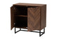 Sadia Modern Walnut Brown Finished Wood Storage Cabinet FredCo