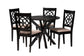 Sadie Modern Beige Fabric and Espresso Brown Finished Wood 5-Piece Dining Set FredCo