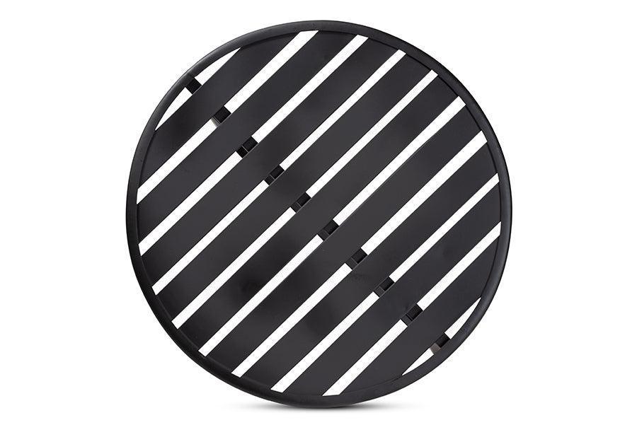 Sadiya Modern Industrial Black Finished Metal Outdoor Side Table FredCo