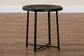 Sadiya Modern Industrial Black Finished Metal Outdoor Side Table FredCo
