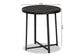 Sadiya Modern Industrial Black Finished Metal Outdoor Side Table FredCo