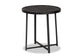 Sadiya Modern Industrial Black Finished Metal Outdoor Side Table FredCo