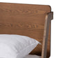 Sadler Mid-Century Modern Ash Walnut Brown Finished Wood King Size Platform Bed FredCo