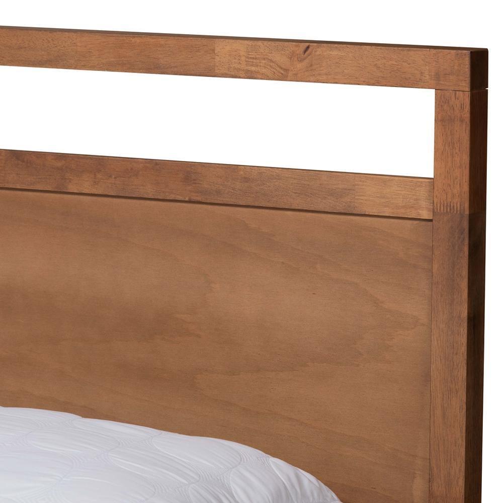 Saffron Modern and Contemporary Walnut Brown Finished Wood King Size 4-Drawer Platform Storage Bed FredCo