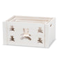 Sagen Modern and Contemporary White Finished Wood 3-Piece Storage Crate Set FredCo